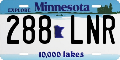 MN license plate 288LNR