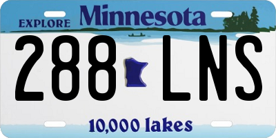 MN license plate 288LNS