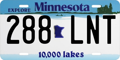 MN license plate 288LNT