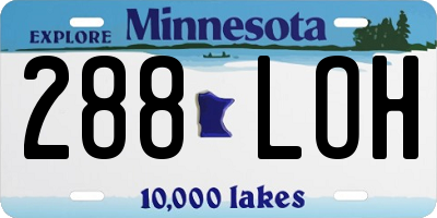 MN license plate 288LOH