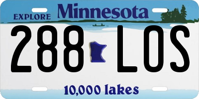 MN license plate 288LOS