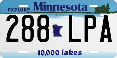 MN license plate 288LPA