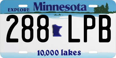 MN license plate 288LPB