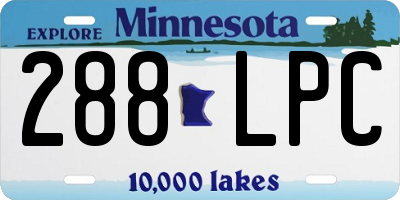 MN license plate 288LPC
