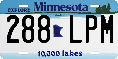 MN license plate 288LPM