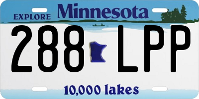 MN license plate 288LPP