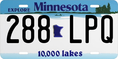 MN license plate 288LPQ