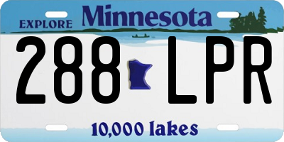 MN license plate 288LPR