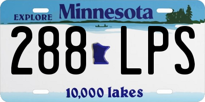 MN license plate 288LPS