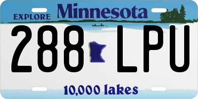 MN license plate 288LPU