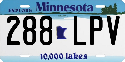 MN license plate 288LPV