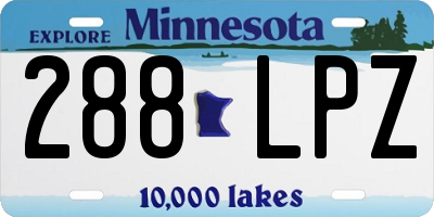MN license plate 288LPZ