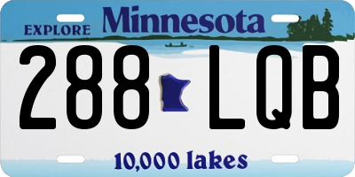 MN license plate 288LQB