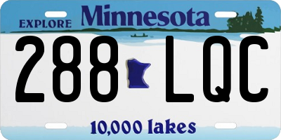 MN license plate 288LQC