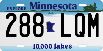 MN license plate 288LQM