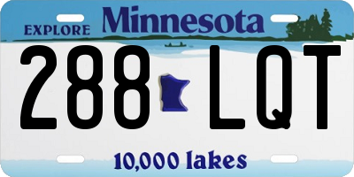 MN license plate 288LQT