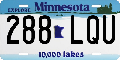 MN license plate 288LQU