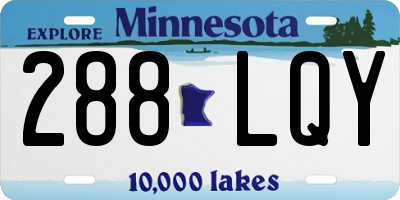MN license plate 288LQY