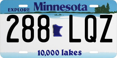 MN license plate 288LQZ