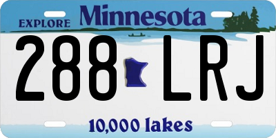 MN license plate 288LRJ