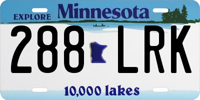 MN license plate 288LRK