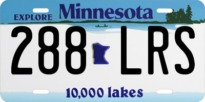 MN license plate 288LRS