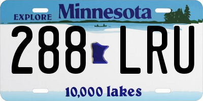 MN license plate 288LRU