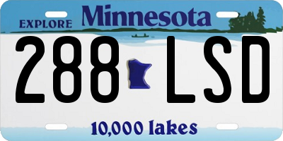 MN license plate 288LSD