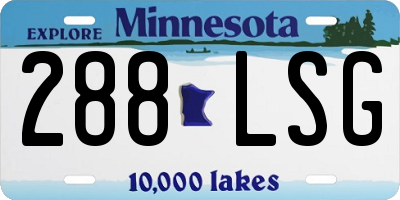 MN license plate 288LSG