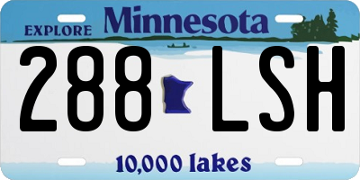 MN license plate 288LSH