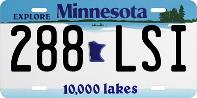 MN license plate 288LSI