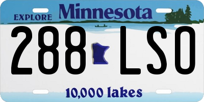 MN license plate 288LSO