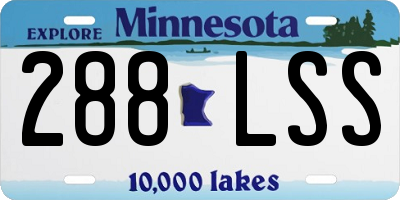 MN license plate 288LSS