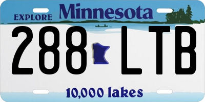 MN license plate 288LTB
