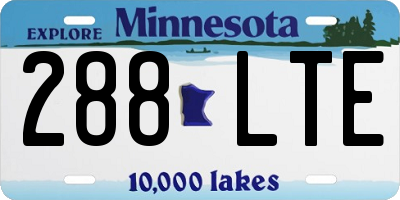 MN license plate 288LTE
