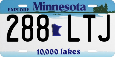 MN license plate 288LTJ