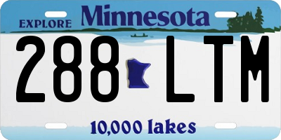 MN license plate 288LTM