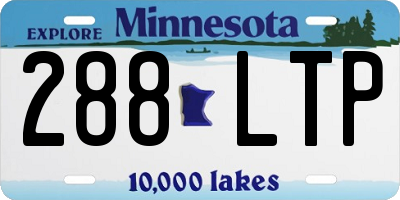 MN license plate 288LTP