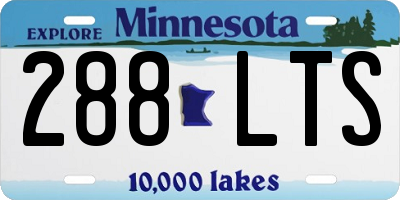 MN license plate 288LTS