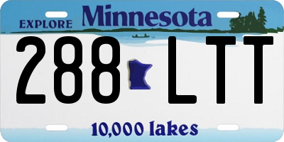 MN license plate 288LTT