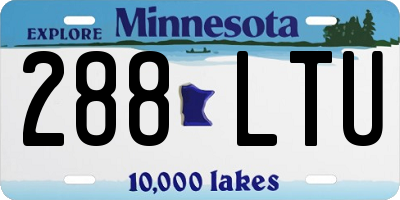 MN license plate 288LTU