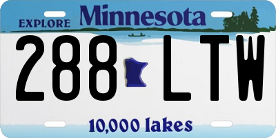 MN license plate 288LTW