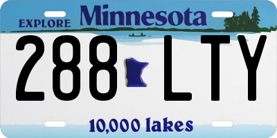 MN license plate 288LTY