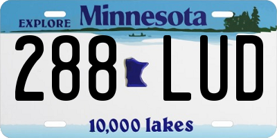 MN license plate 288LUD