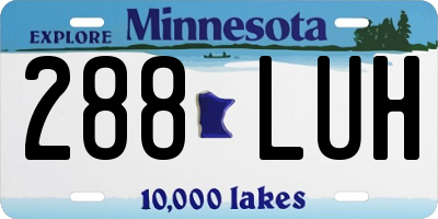 MN license plate 288LUH