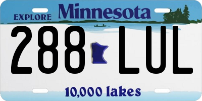MN license plate 288LUL