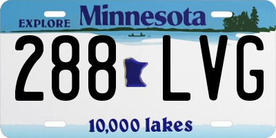 MN license plate 288LVG