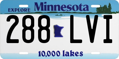 MN license plate 288LVI