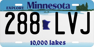 MN license plate 288LVJ