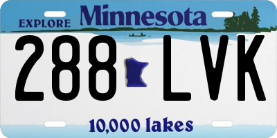 MN license plate 288LVK